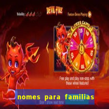 nomes para familias em jogos